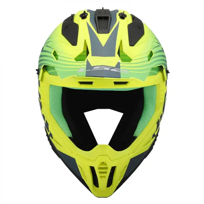 LS2 FAST 2 DUCK YEŞİL-NEON SARI KASK