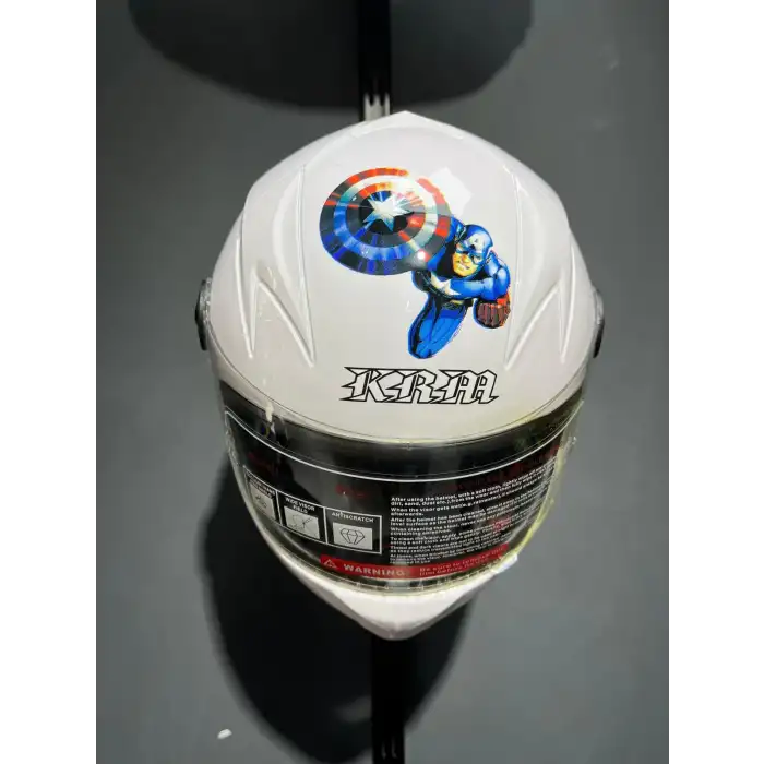 ÇOCUK KASKI KAPALI BEYAZ