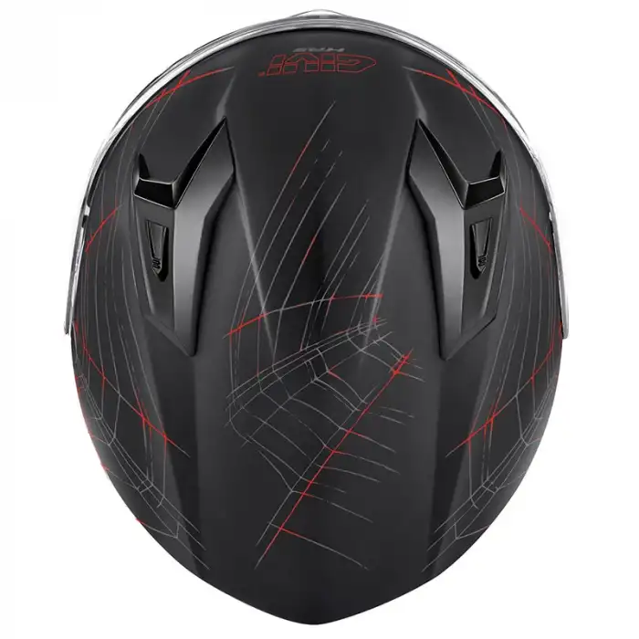 GIVI 50.7 PHOBIA KASK MAT SİYAH - KIRMIZI