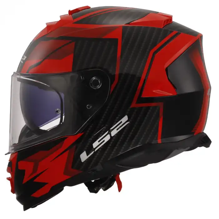 LS2 STORM 2 TRACKER KASK SİYAH - KIRMIZI