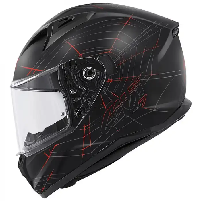 GIVI 50.7 PHOBIA KASK MAT SİYAH - KIRMIZI