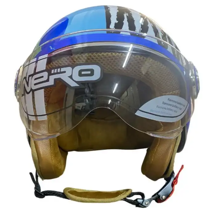 KASK ÇENESİZ Y.M NERO  MAVİ - YEŞİL