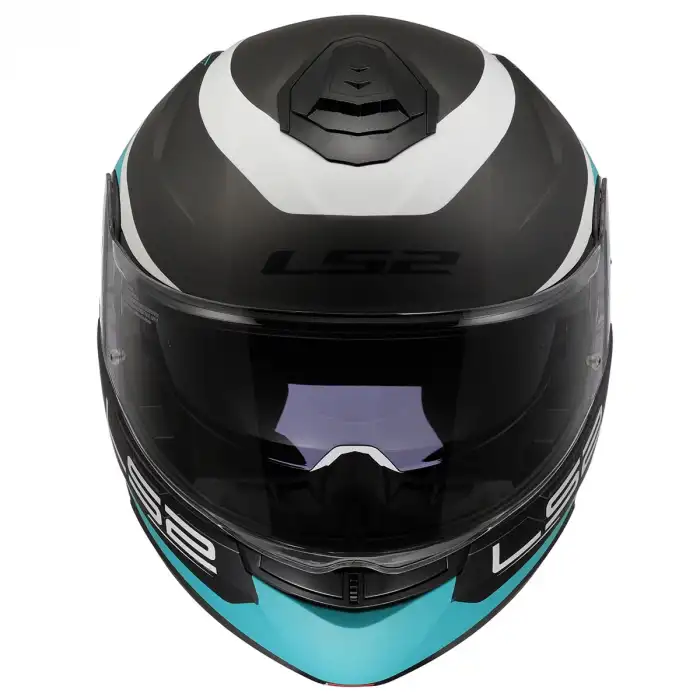 LS2 STROBE 2 VICTORY MAT TITANIUM-BEYAZ-METAL MAVİ KASK MAT TITANIUM - BEYAZ / METAL MAVİ