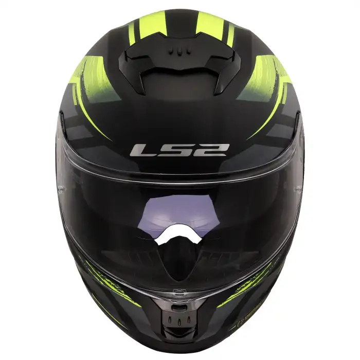 LS2 STREAM 2 FURY KASK MAT SİYAH - GRİ - NEON SARI