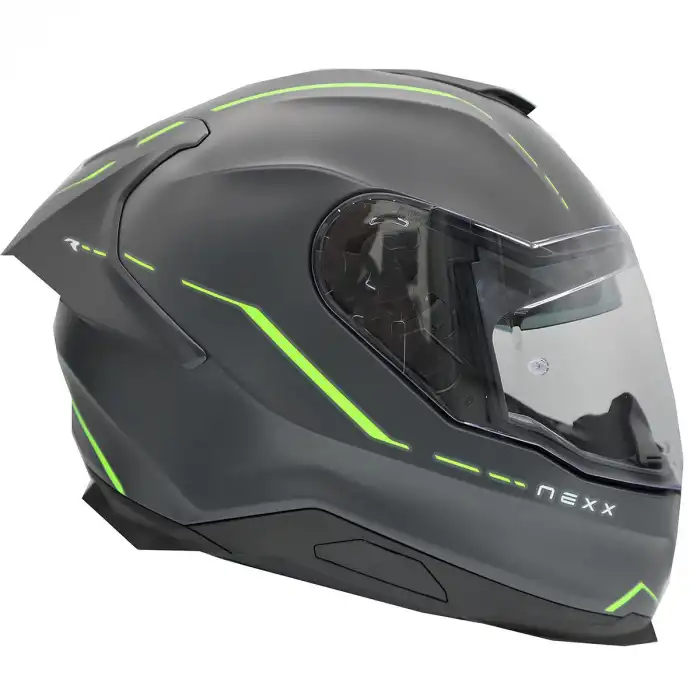 NEXX Y.100R REACT KASK MAT GRİ - YEŞİL