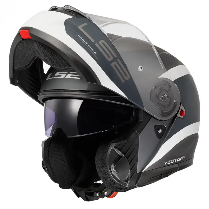 LS2 STROBE 2 VICTORY MAT GRİ-MAVİ-KUM KASK MAT GRİ - MAVİ KUM