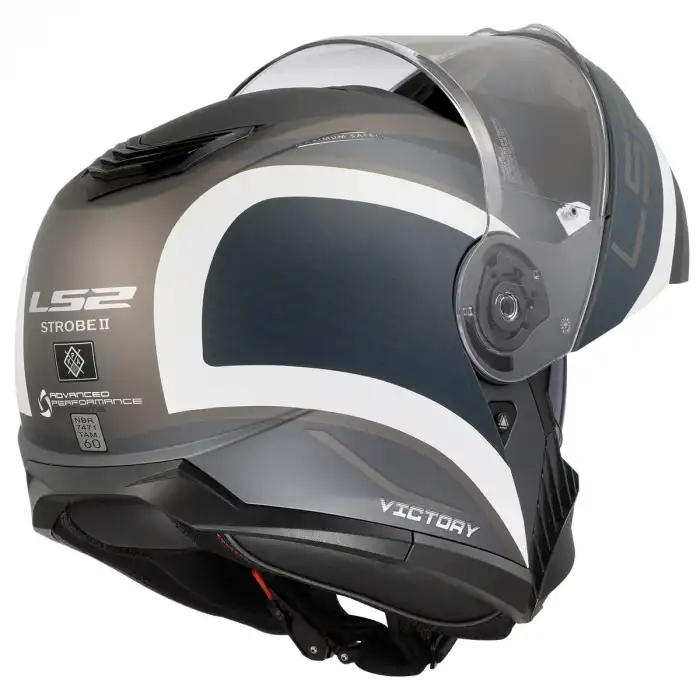 LS2 STROBE 2 VICTORY MAT GRİ-MAVİ-KUM KASK MAT GRİ - MAVİ KUM