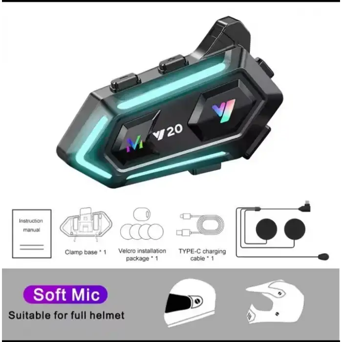 BLİC BLUETOOTH IŞIKLI İNTERCOM MODEL V20