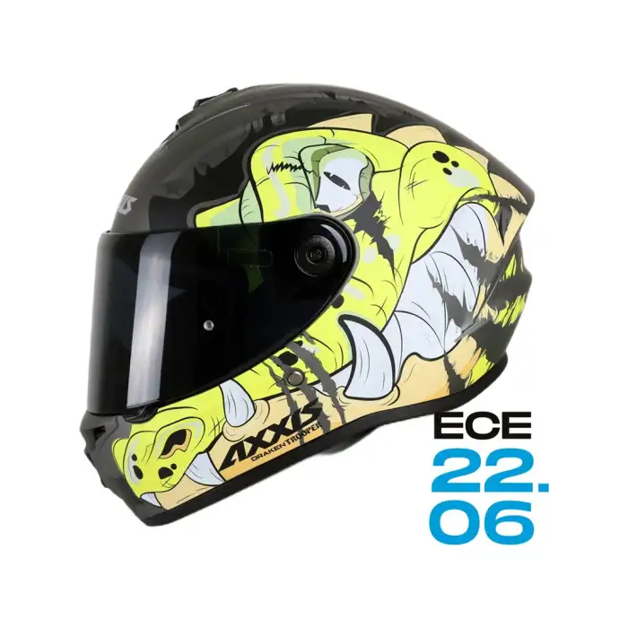 AXXIS DRAKEN S TROOPER D3 MAT FLUOER YELLOW KASK