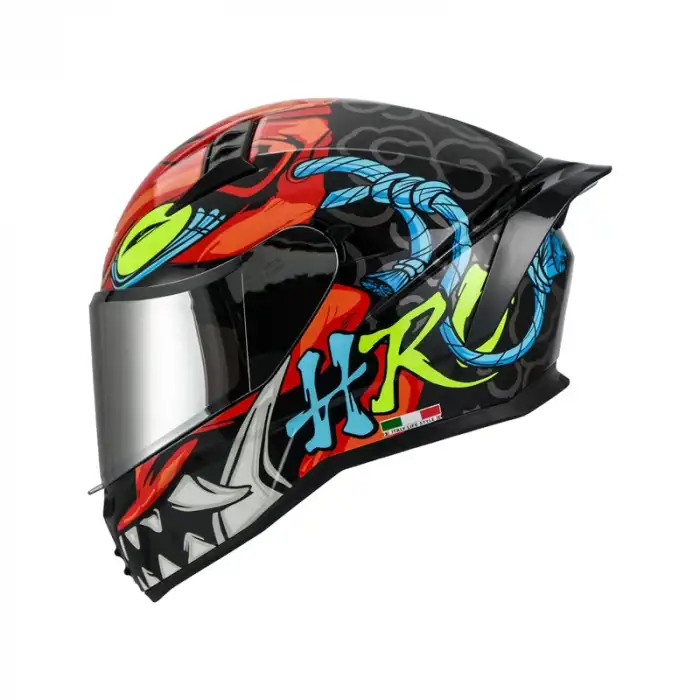 SWAY 869 HERO KASK BLACK RED - SİYAH - KIRMIZI - XL