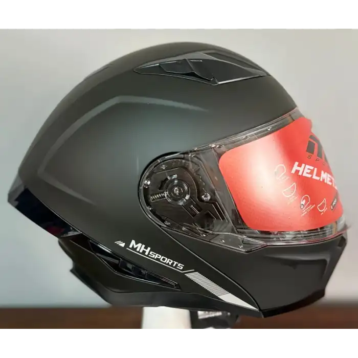 MH ÇENE AÇILIR KASK MAT SİYAH MH-928 - XL