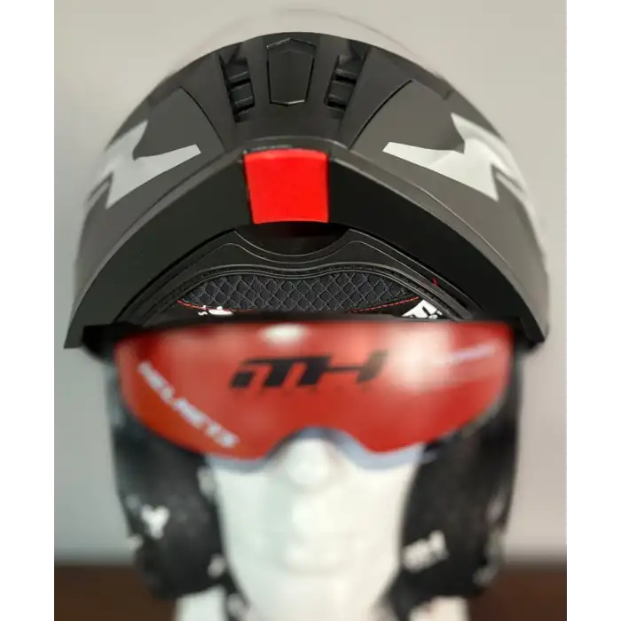 MH ÇENE AÇILIR KASK MAT SİYAH MH-928 - XL