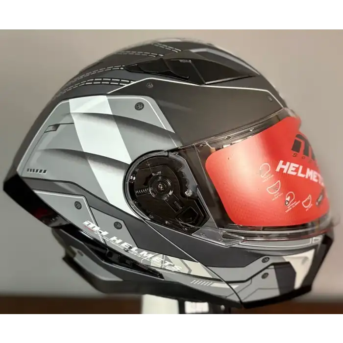 MH ÇENE AÇILIR KASK MAT GRİ BEYAZ MH-928 MAT GRİ BEYAZ