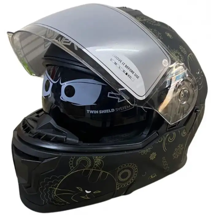 NERO ÇENE AÇILIR KASK 912 MAT SİYAH-GRİ MAT SİYAH GRİ