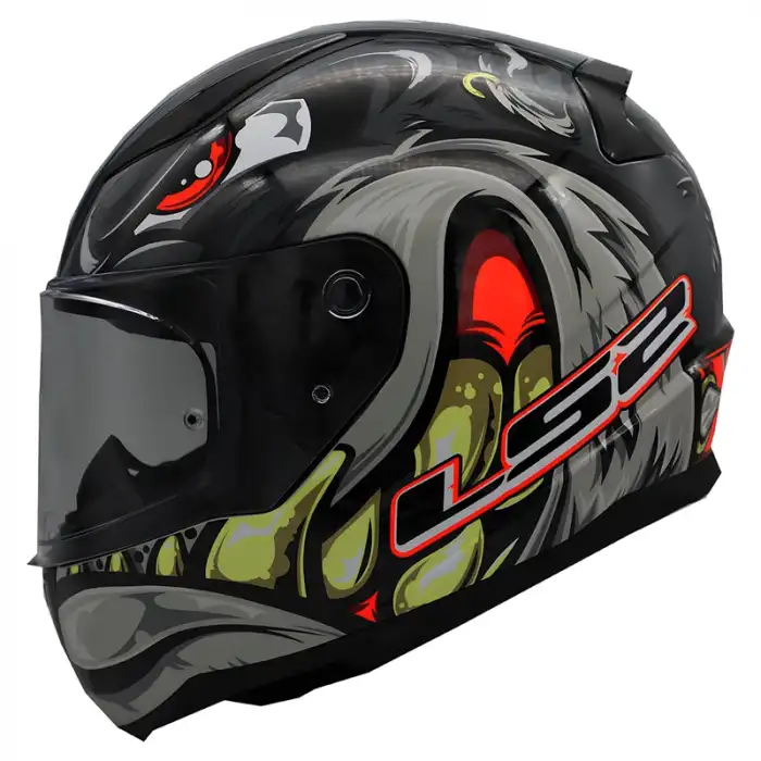 LS2 RAPID 2 SPOX GRİ - SİYAH KASK SİYAH