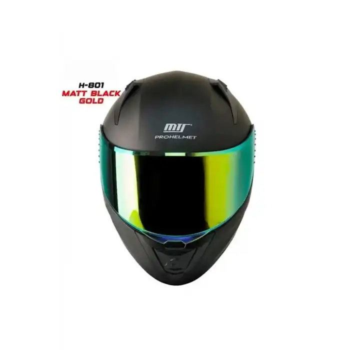 MTS 810 FULL FACE MAT SİYAH - GOLD KASK