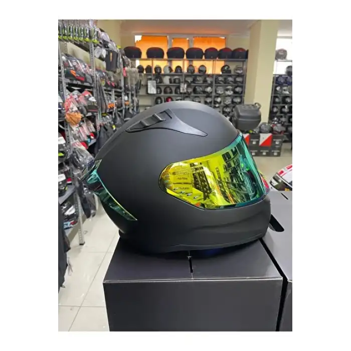 MTS 810 FULL FACE MAT SİYAH - GOLD KASK