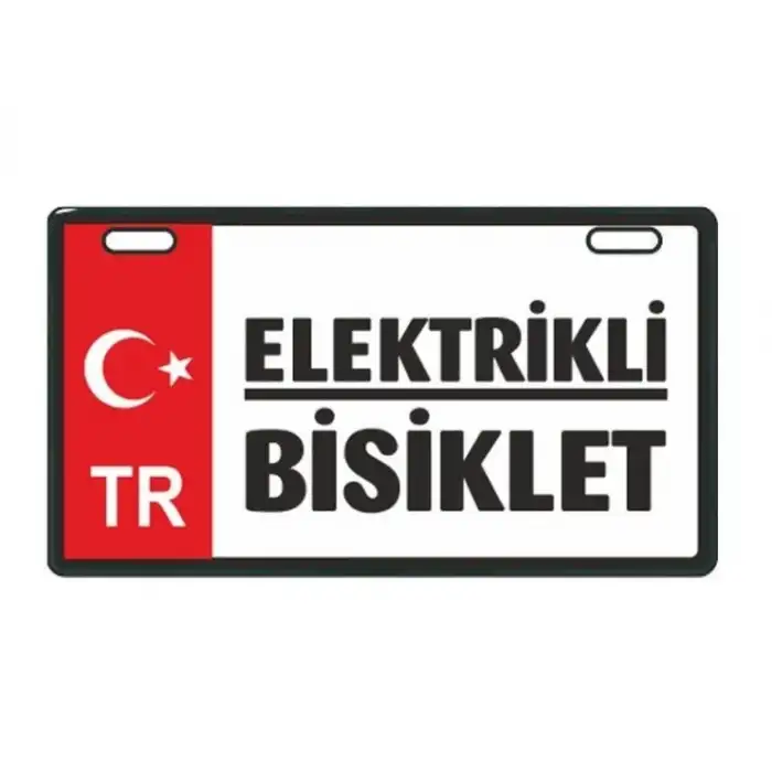 KIRMIZI ELEKTİRİKLİ BİSİKLET PLAKALIK