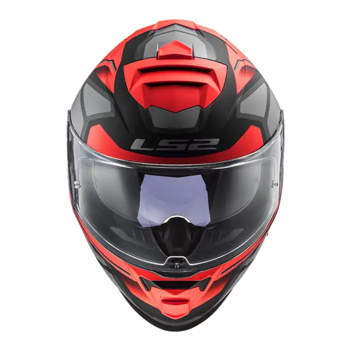 LS2 STORM 2 FASTER MAT KIRMIZI-TITANIUM KASK MAT KIRMIZI-TITANIUM