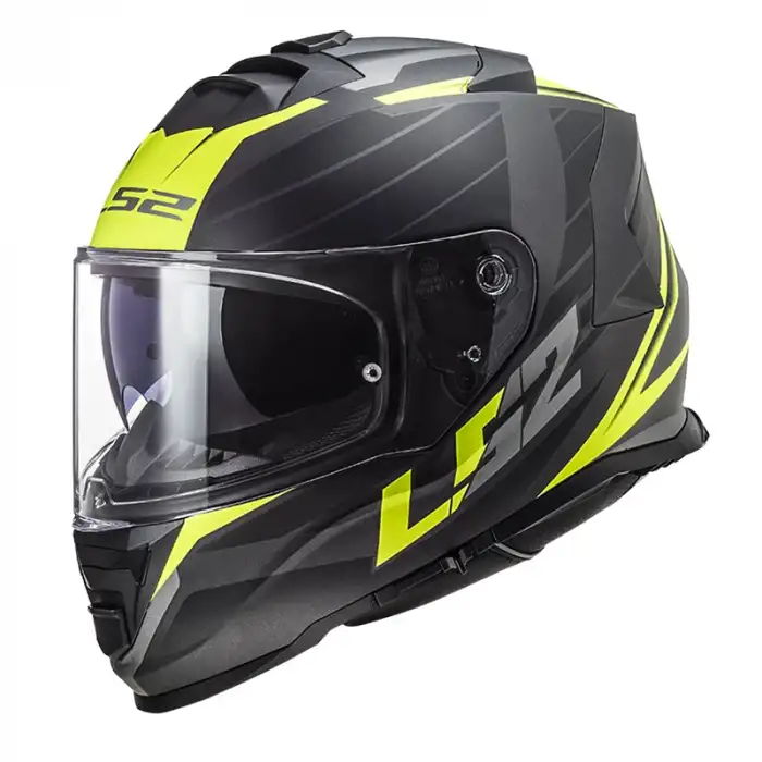 LS2 STORM 2 NERVE KASK MAT SİYAH - NEON SARI