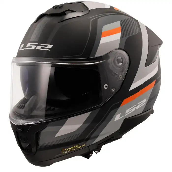 LS2 STREAM 2 VINTAGE MAT SİYAH-GRİ-BEYAZ-KIRMIZI KASK MAT SİYAH - GRİ - BEYAZ - KIRMIZI