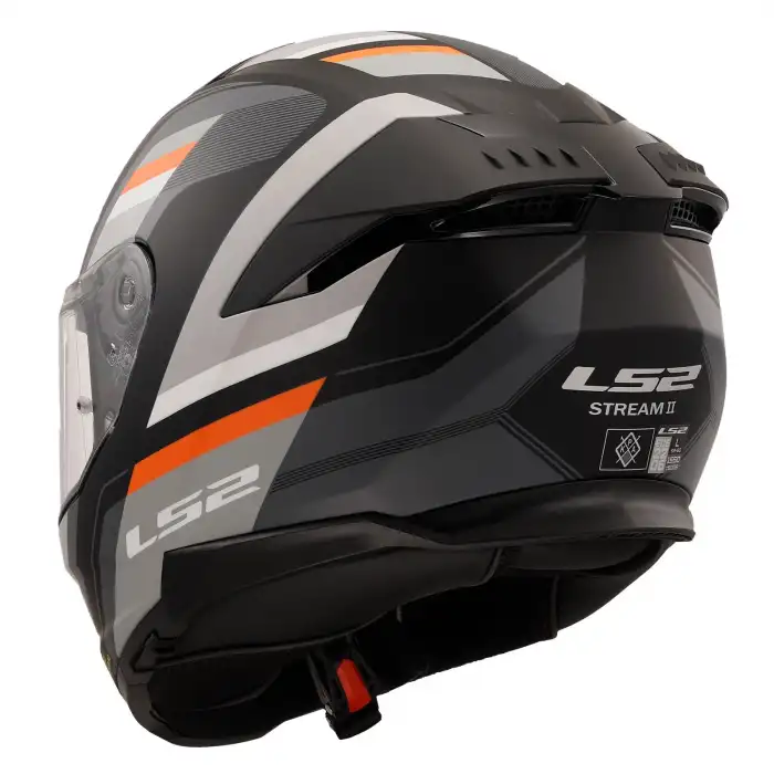 LS2 STREAM 2 VINTAGE MAT SİYAH-GRİ-BEYAZ-KIRMIZI KASK MAT SİYAH - GRİ - BEYAZ - KIRMIZI