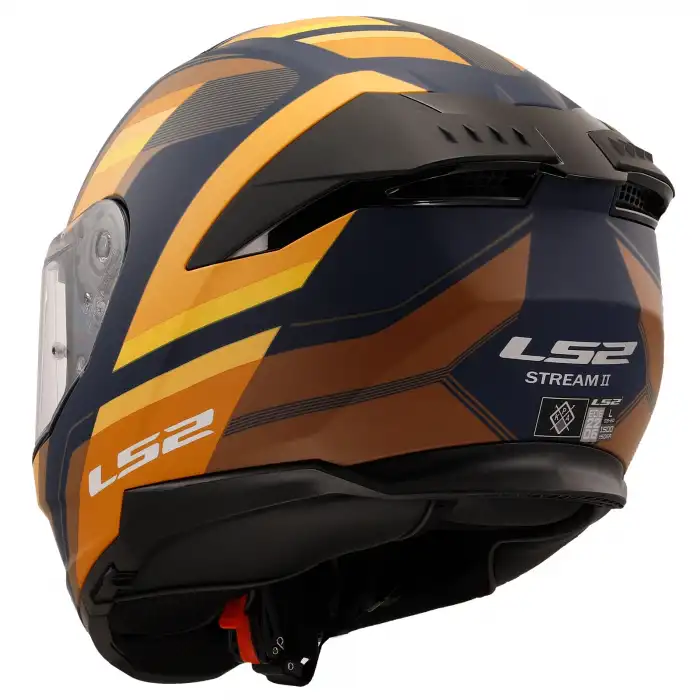 LS2 STREAM 2 VINTAGE MAT NAVY MAVİ-TURUNCU-KAHVERENGİ KASK MAVİ-TURUNCU-KAHVERENGİ
