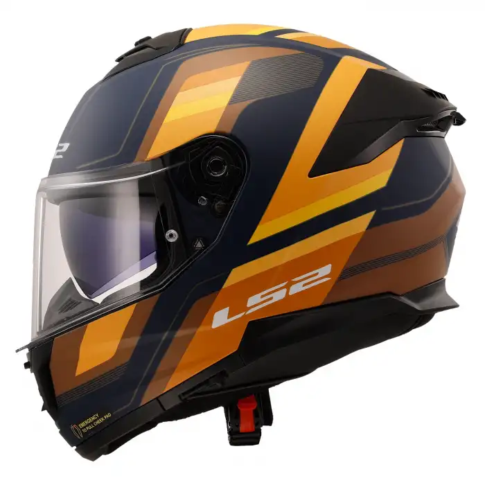 LS2 STREAM 2 VINTAGE MAT NAVY MAVİ-TURUNCU-KAHVERENGİ KASK MAVİ-TURUNCU-KAHVERENGİ