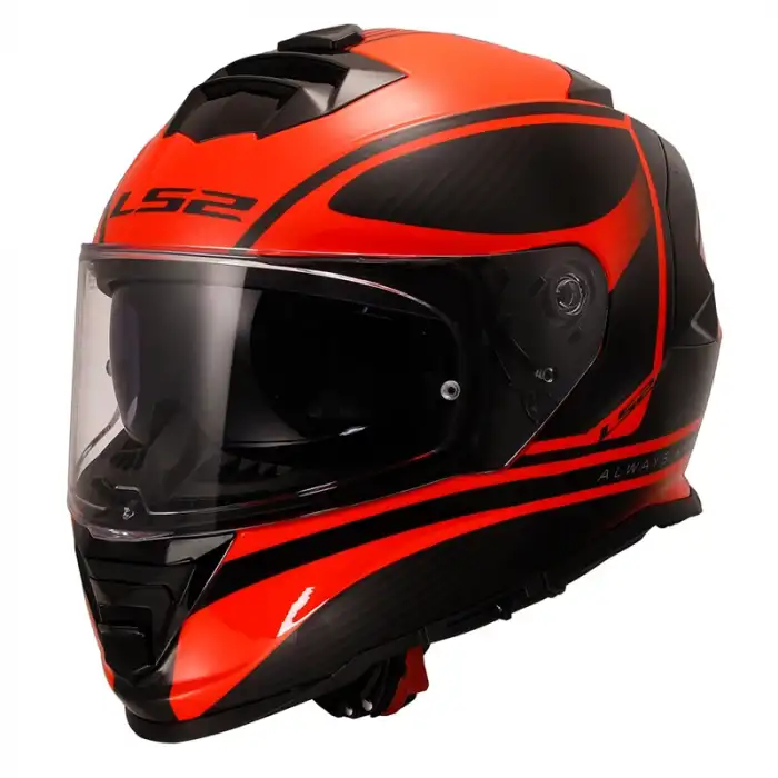 LS2 STORM 2 DODGER MAT SİYAH-NEON TURUNCU KASK MAT SİYAH - NEON TURUNCU