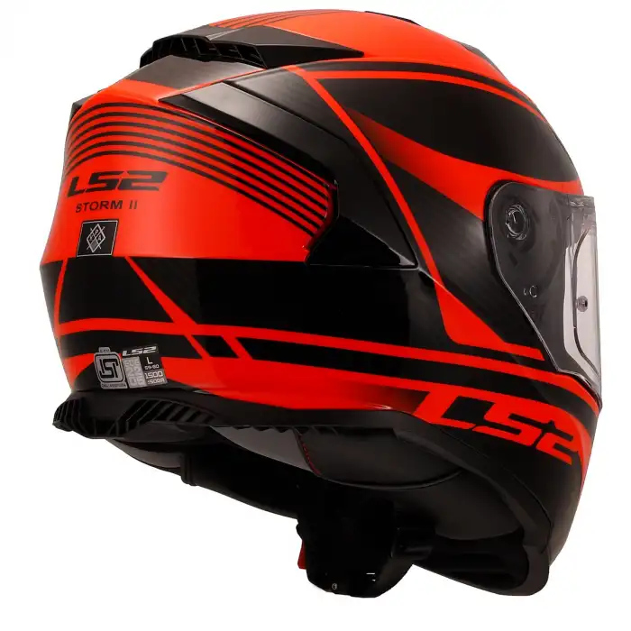 LS2 STORM 2 DODGER MAT SİYAH-NEON TURUNCU KASK MAT SİYAH - NEON TURUNCU