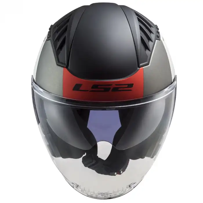 LS2 COPTER 2 URBANE MAT BEYAZ-KIRMIZI KASK MAT BEYAZ - KIRMIZI