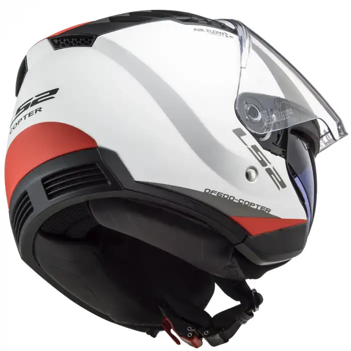 LS2 COPTER 2 URBANE MAT BEYAZ-KIRMIZI KASK MAT BEYAZ - KIRMIZI