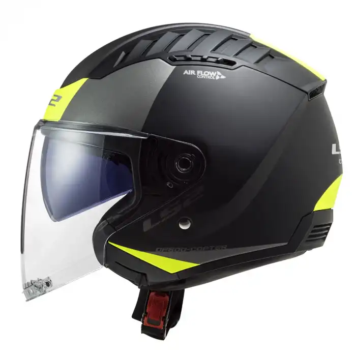 LS2 COPTER 2 URBANE MAT SİYAH-NEON SARI KASK MAT SİYAH - NEON SARI