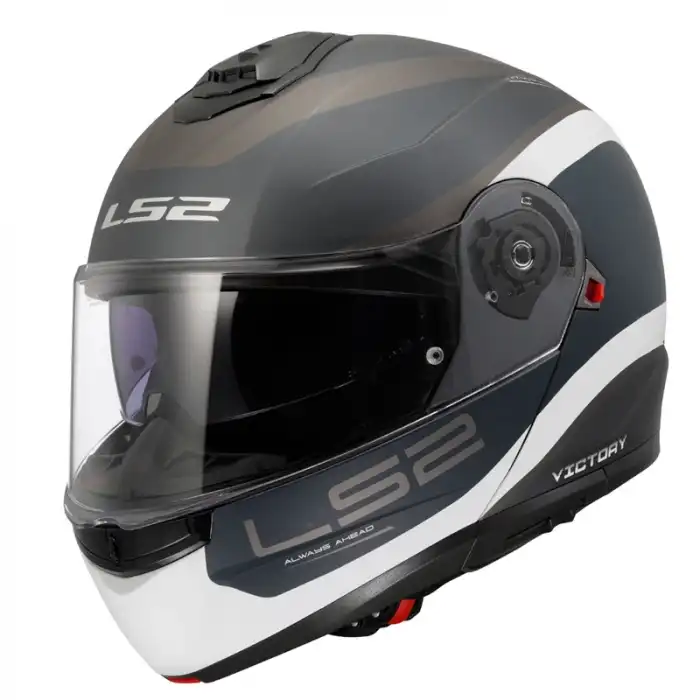 LS2 STROBE 2 VICTORY MAT GRİ-MAVİ-KUM KASK MAT GRİ - MAVİ - KUM