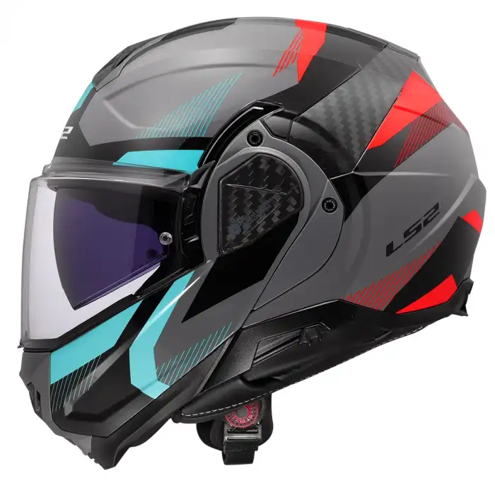 LS2 ADVANT 2 TRIPLE GRİ-KIRMIZI-SİYAH-TURKUAZ KASK GRİ-KIRMIZI-SİYAH-TURKUAZ