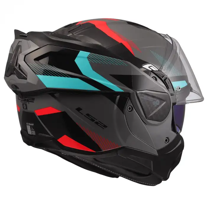 LS2 ADVANT 2 TRIPLE GRİ-KIRMIZI-SİYAH-TURKUAZ KASK GRİ-KIRMIZI-SİYAH-TURKUAZ