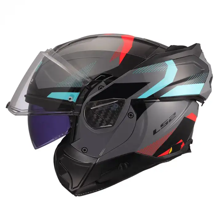 LS2 ADVANT 2 TRIPLE GRİ-KIRMIZI-SİYAH-TURKUAZ KASK GRİ-KIRMIZI-SİYAH-TURKUAZ