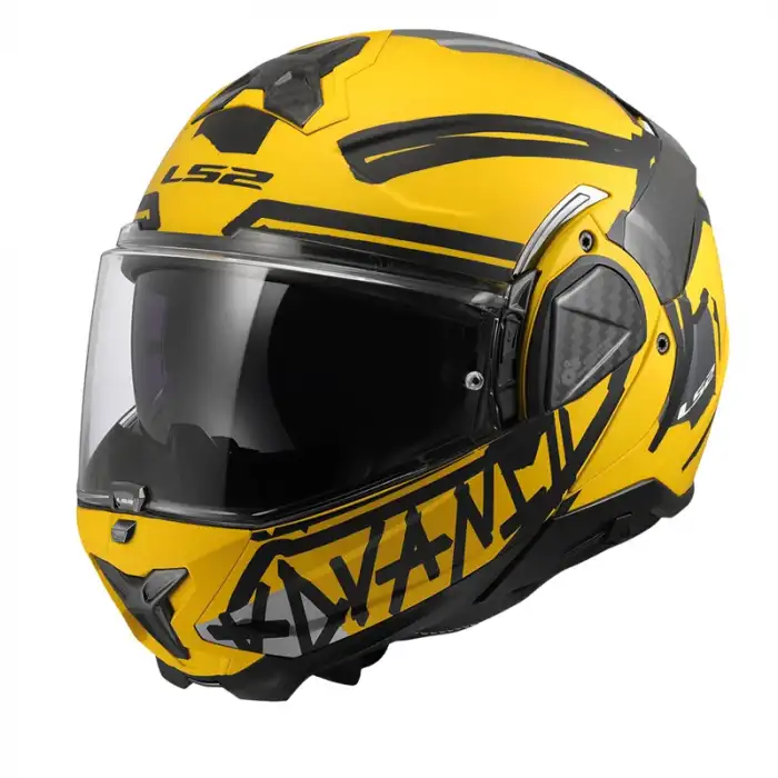 LS2 ADVANT 2 TAPE MAT SARI-SİYAH KASK  MAT SARI - SİYAH