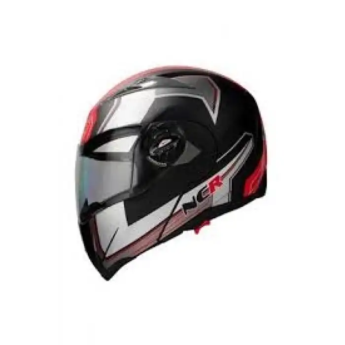 MOTOR KASK ÇENE AÇILIR GÖZLÜKLÜ NCR - 158 - KIRMIZI GRAFİK KIRMIZI