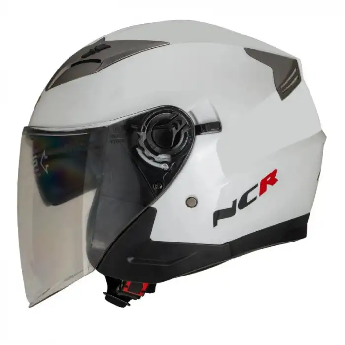 KASK ÇENESİZ VİZÖRLÜ NCR 708 ECE BELGELİ - BEYAZ BEYAZ