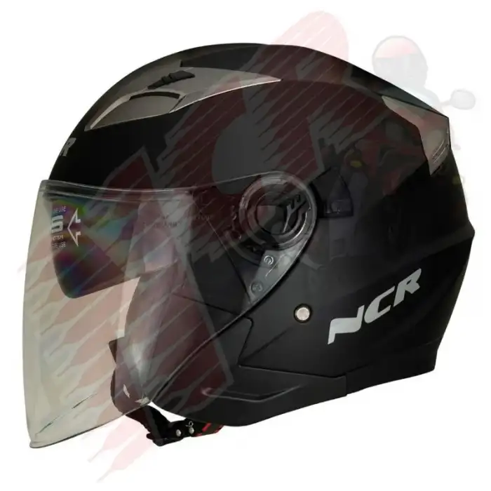 KASK ÇENESİZ VİZÖRLÜ NCR 708 ECE BELGELİ - MAT SİYAH MAT SİYAH