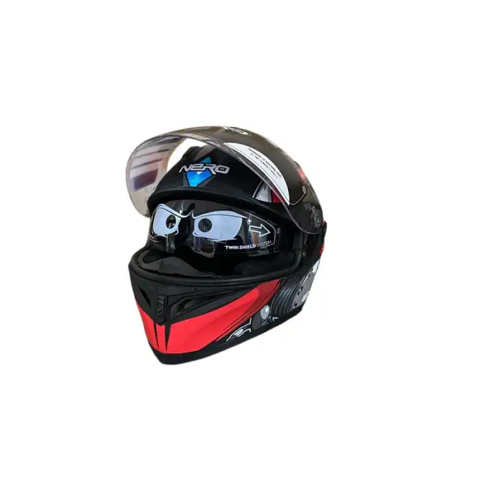 NERO KASK FULL FACE 316 MAT SİYAH - KIRMIZI B4