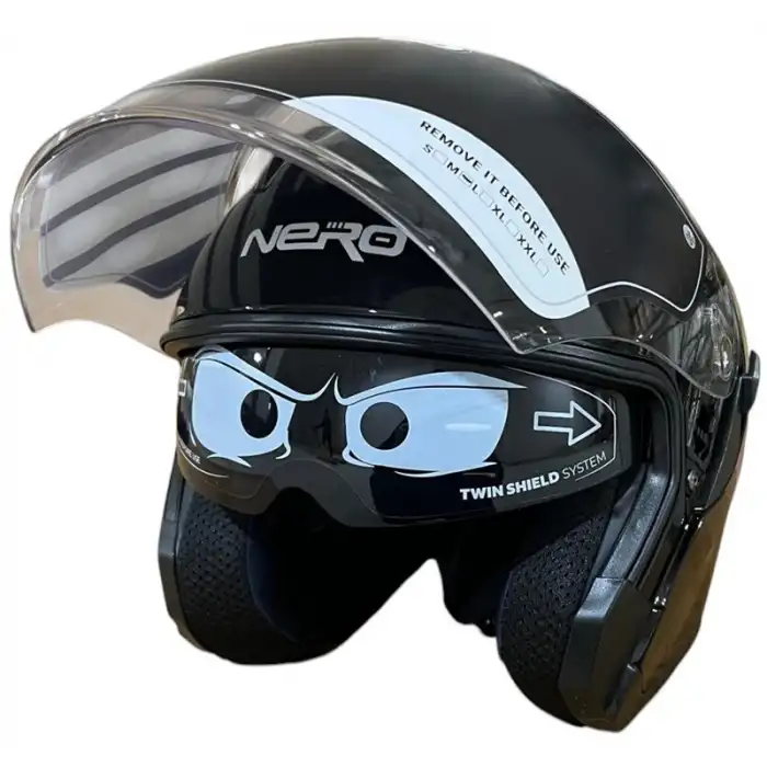 NERO KASK ÇENESİZ 528 SİYAH