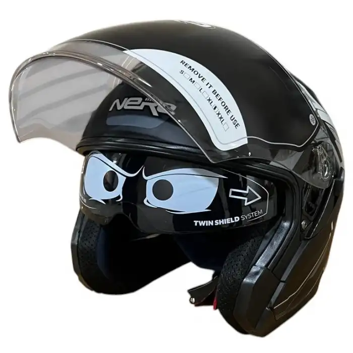 NERO KASK ÇENESİZ 528 MAT SİYAH - GRİ C3