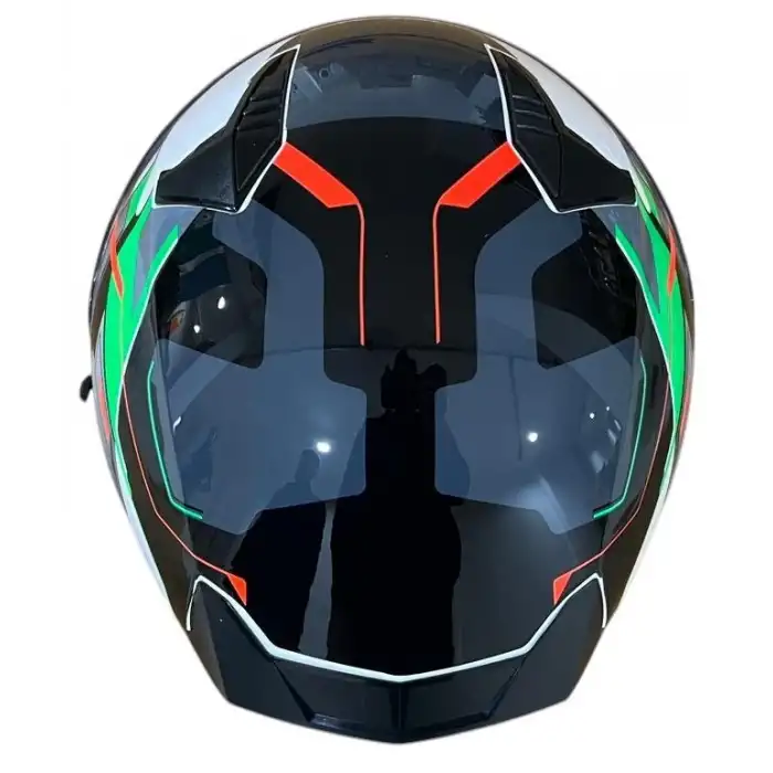 NERO KASK ÇENESİZ 528 MAT SİYAH - YEŞİL C5