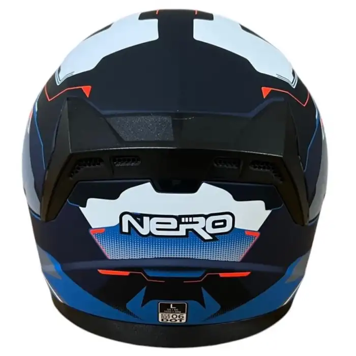 NERO KASK ÇENESİZ 528 MAT SİYAH - MAVİ C5