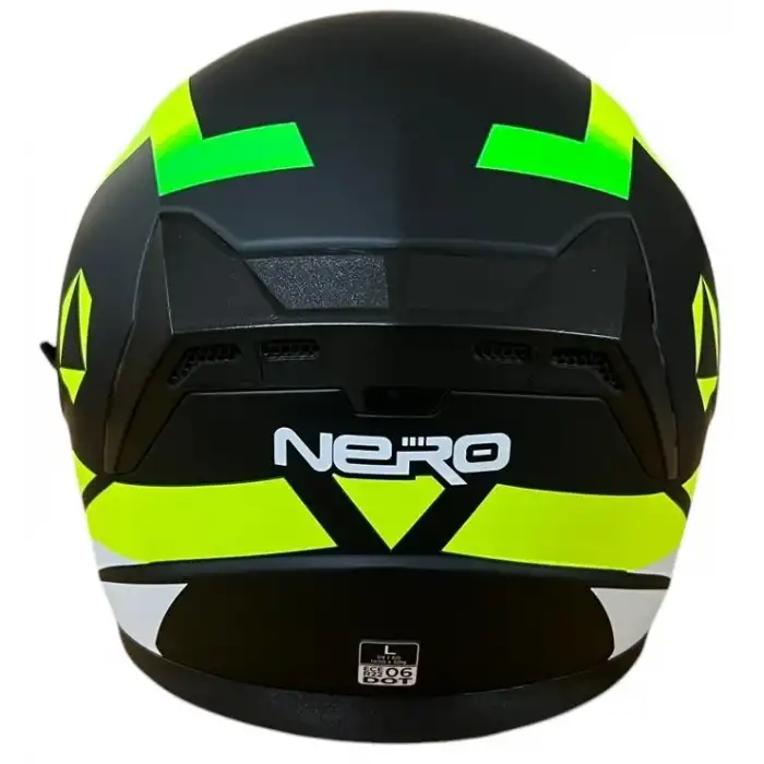 NERO KASK ÇENESİZ 528 MAT SİYAH - NEON SARI D4