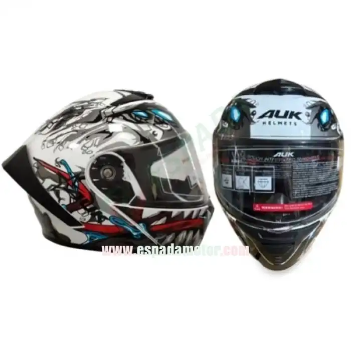 AUK ÇENE AÇILIR KASK, GÜNEŞ VIZÖRLÜ BEAST DESEN ECE BELGELi (XL)