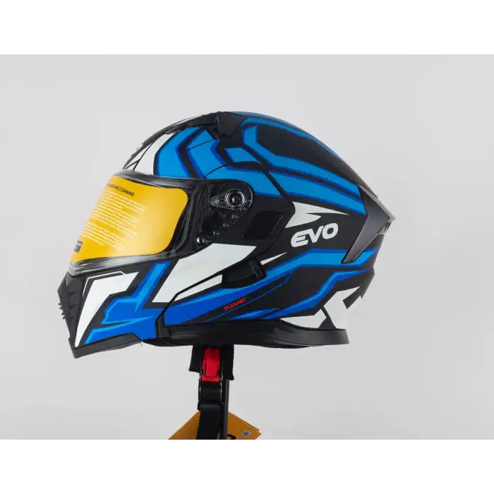 EVO 906 ÇENE AÇILIR MAT SİYAH / MAVİ/ BEYAZ SİYAH/BEYAZ/MAVİ