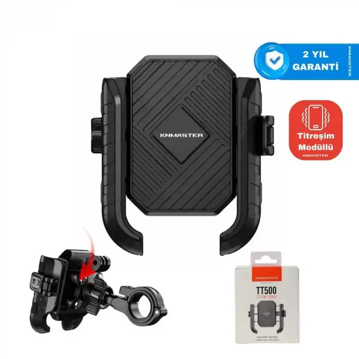 KNMASTER TT-500 TİTREŞİM ÖNLEYİCİ MOTOSİKLET TELEFON TUTUCU